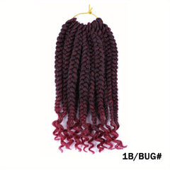 Short Bob Crochet Bohemian Box Braids with Curly Ends