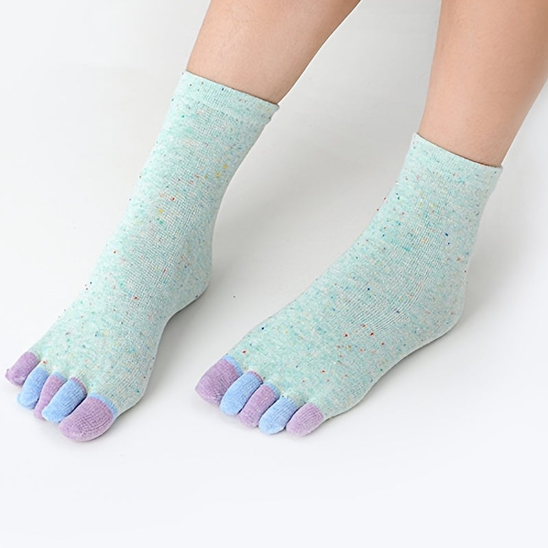 Colorful Toe Socks for Running Athletic Women's Stockings