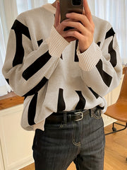 Men's Knitted Casual Warm Round Neck Pullover Sweater