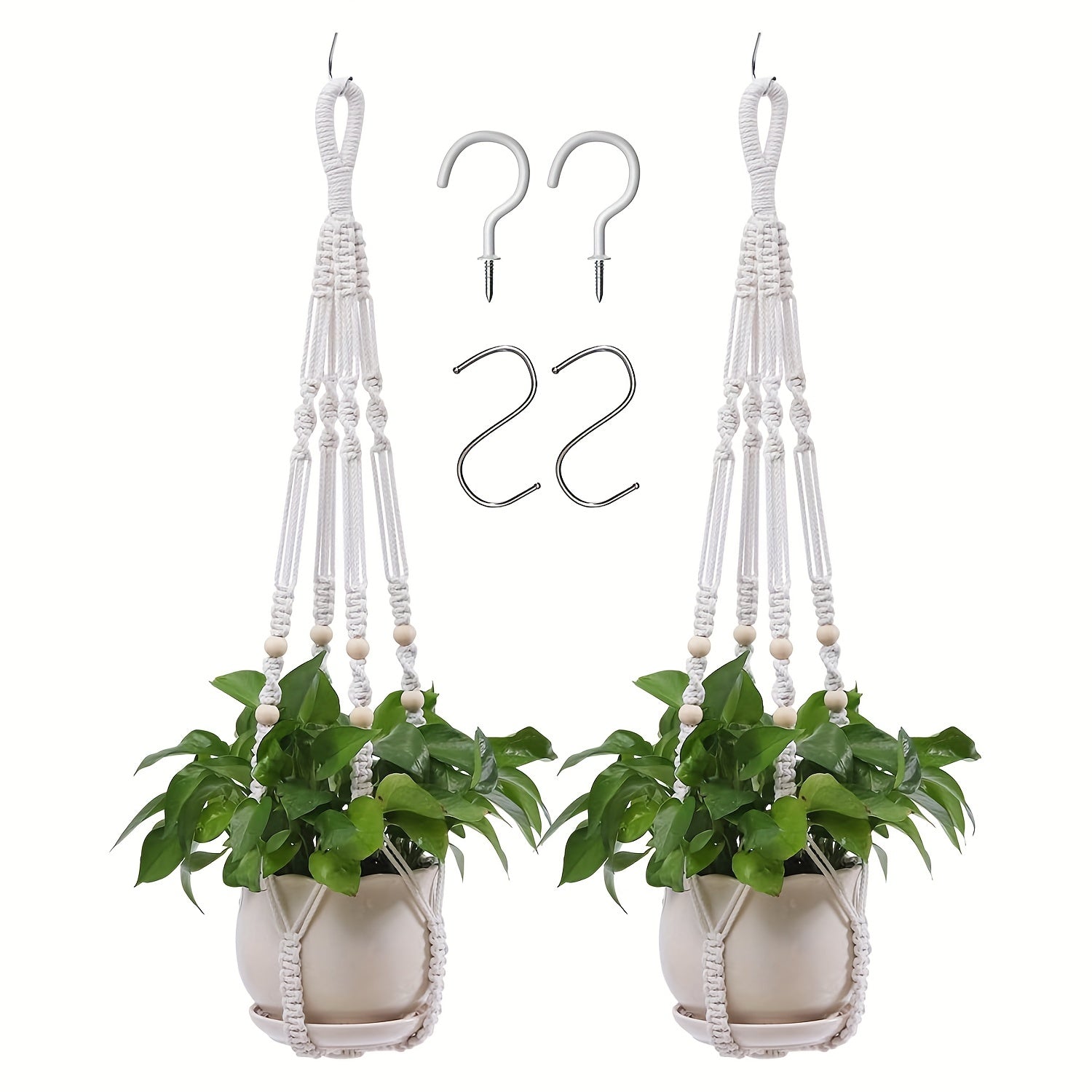 2 Packs Hanging Planters Indoor Outdoor Plant Hangers 88 9 Cm