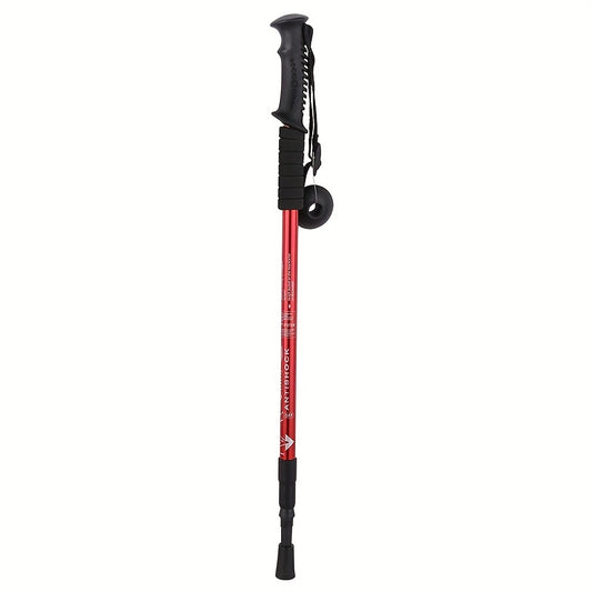 Adjustable Height Trekking Pole Rubber Tip Camping Hiking