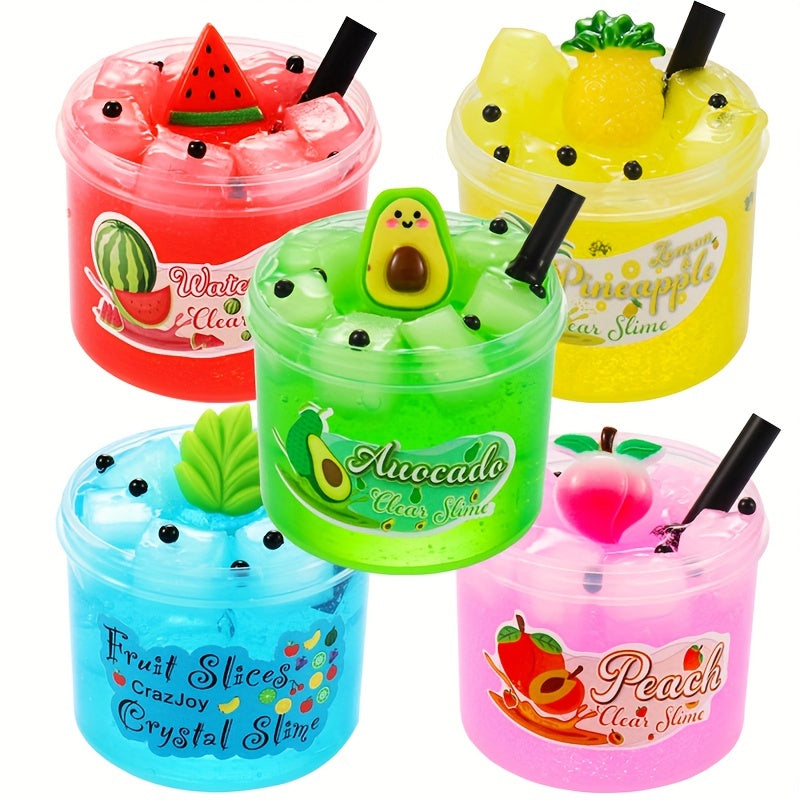 Watermelon Jelly Cube Clear Crunchy Slime Toy