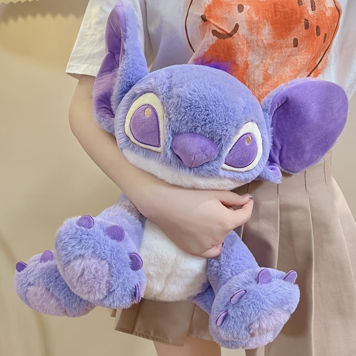 Purple Stitch Plush Doll Cute Decorative Toy Ideal Gift