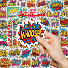50pcs Colorful Explosion Stickers for DIY Projects Laptop Water Bottle Guitar