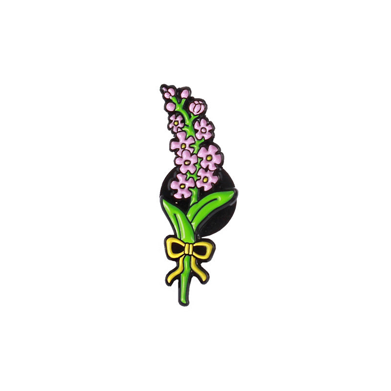 Vintage Rose Lotus Holly Lavender Bouquet Brooch DIY Accessories