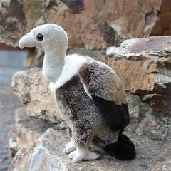 Realistic Vulture Plush Toy Durable Soft Grey Stuffed Animal