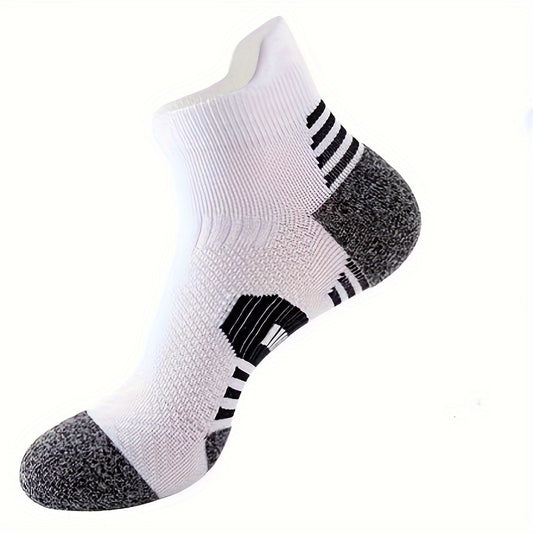 Men's Thick Padded Sport Socks - Running Basketball Ankle Socks