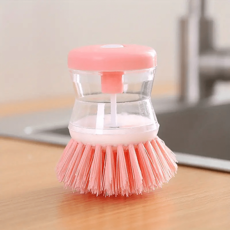 2pcs Dish Brush With Soap Dispenser Pot Washing Brush