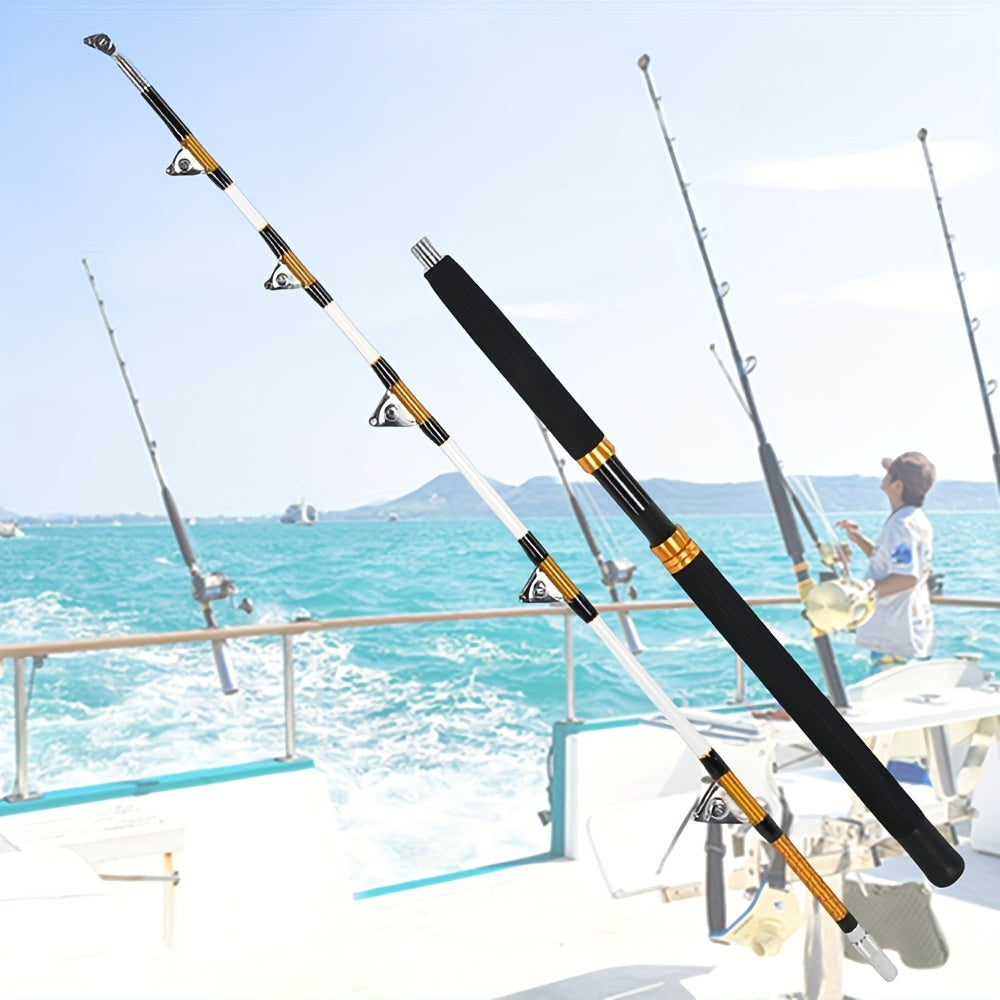 2 Section Trolling Fishing Rod 70.9in Fiberglass Saltwater Offshore 45-72KG