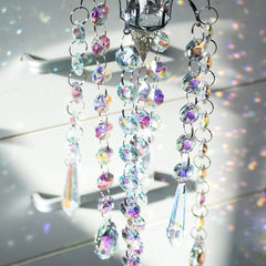 Crystal Chandelier Wind Chimes AB Coating Prisms Suncatcher Pendant
