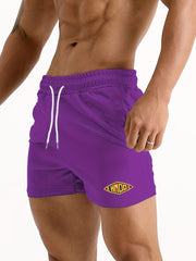 Men's Geometric Graphic Shorts Active Drawstring Workout Shorts