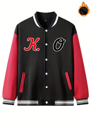 Men's Casual Baseball Jacket Thick Warm Coat For Outdoor Sports