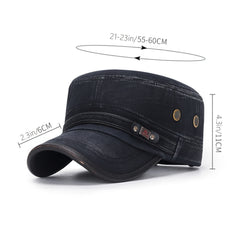Solid Retro Military Style Cap Outdoor Sport Hat
