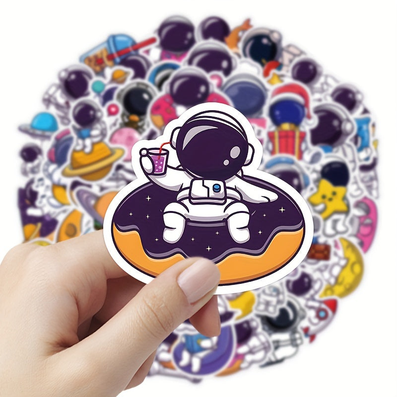 60pcs Astronaut Waterproof Vinyl Stickers for Water Bottle Laptop Luggage
