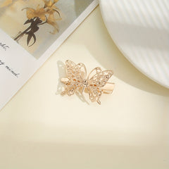 4PCS Golden Butterfly Hair Clip Alloy Insect Hair Clip Duck Billed Clip