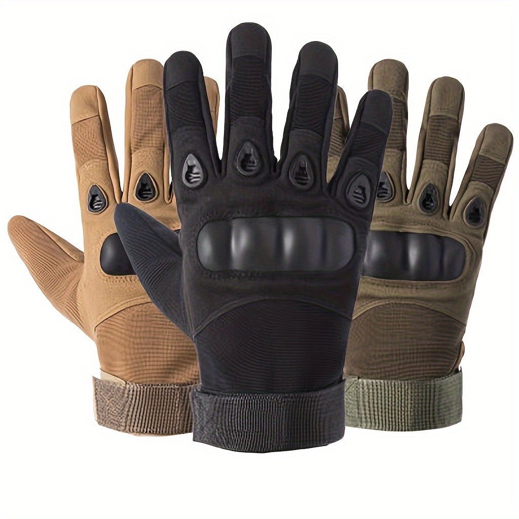 Men's Full Finger Tactical Gloves for Motorcyclist Paintball Combat Driving