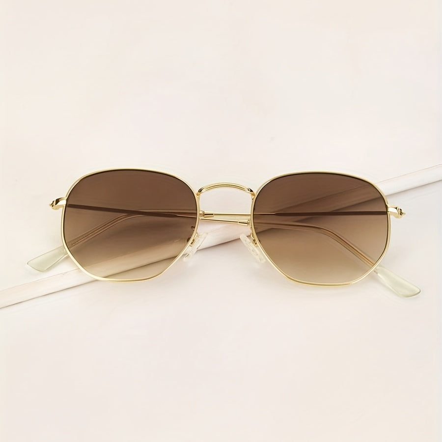 Square Metal Sunglasses for Women Men Gradient Glasses UV400