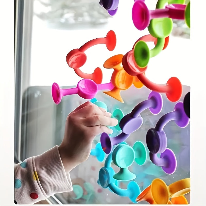 Colorful Suction Cup Building Blocks Sensory Toys