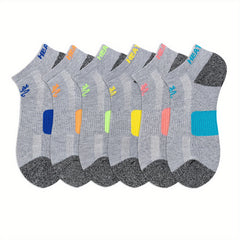 6 Pairs Letter Print Sports Socks Low Cut Ankle Socks Women's Stockings