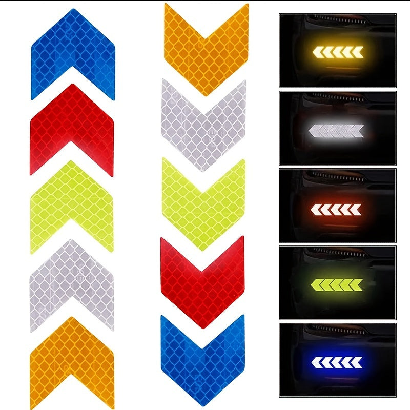 10pcs Arrow Reflective Sticker Set Bike Frame Car Motorcycle Bicycle Decal