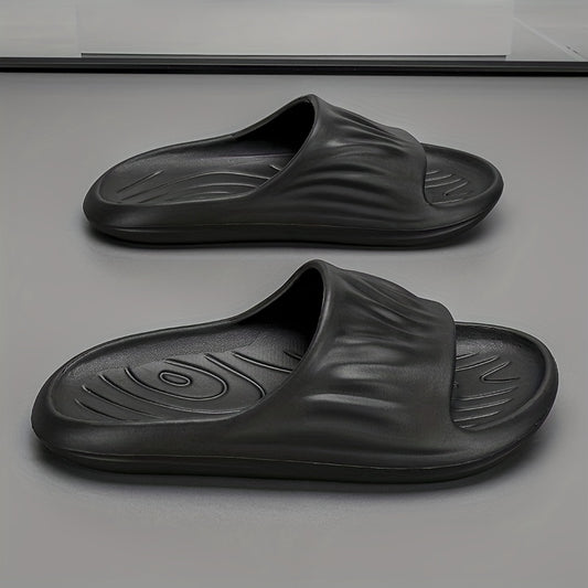 Men's Solid Non Slip Open Toe Slippers All Seasons