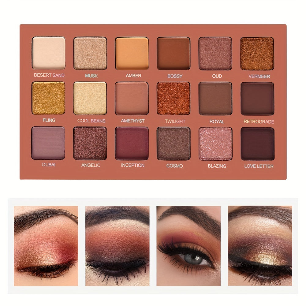 Smoky Style 18-Color Eyeshadow Palette Shimmer Matte Finish