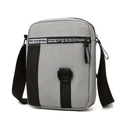 Mini Canvas Crossbody Bag Letter Zipper Mobile Phone Bag