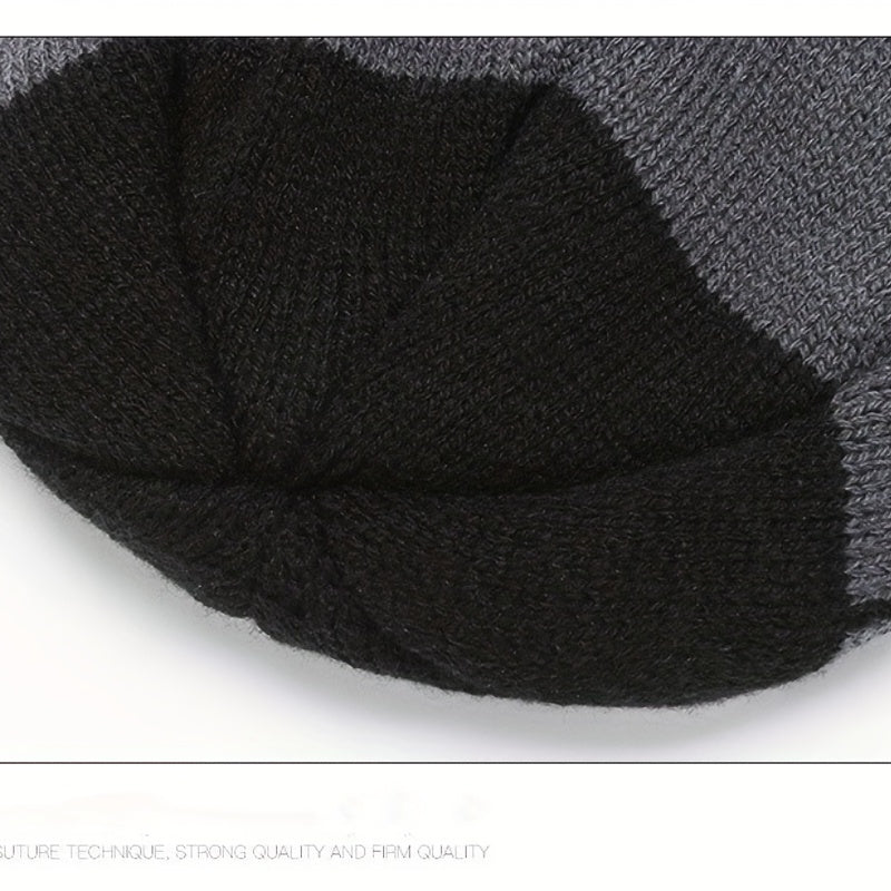 Winter Fleece Knitted Beanie & Windproof Neck Protector