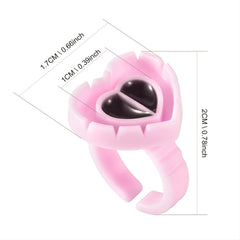 100 PCS Glue Rings Lash Glue Holder Fanning Blossom Cups For Eyelash Extensions