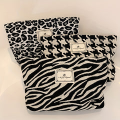 Leopard Print Cosmetic Bag Portable Makeup Pouch