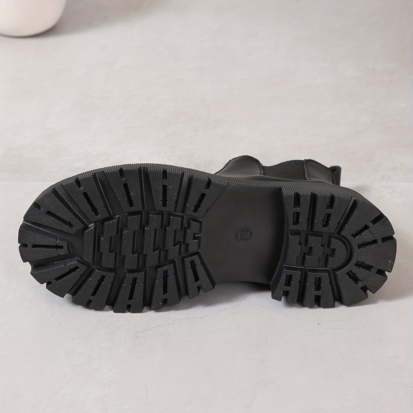Stylish Chunky Heel Combat Boots with Stretch Fabric Sides