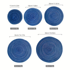 Round Placemats Heat Resistant Non Slip Kitchen Table Mat