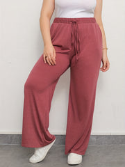 Women's Plus Wide Leg Pants With Pockets