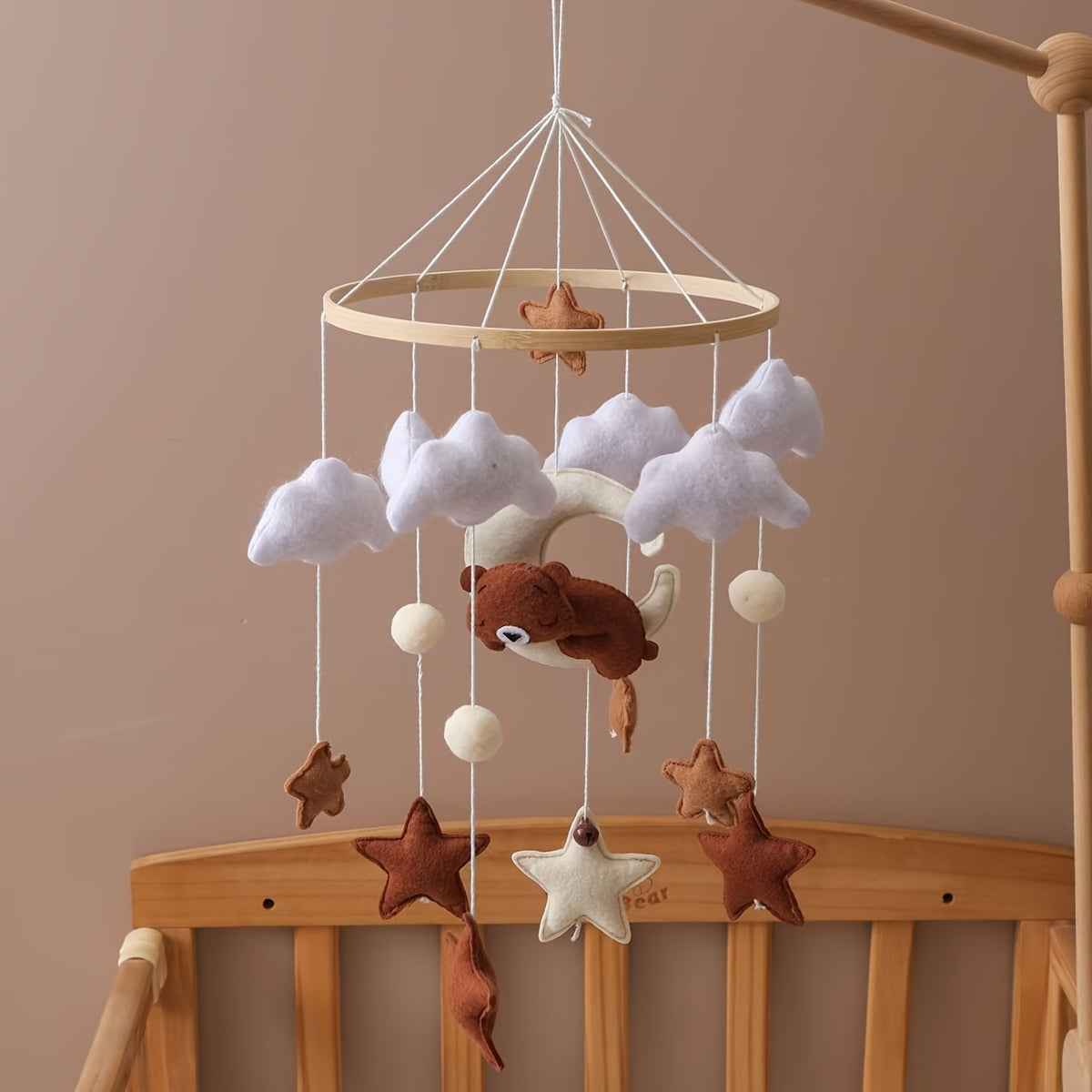 Baby Bed Bell Crib Hanging Toy Felt Stroller Decoration
