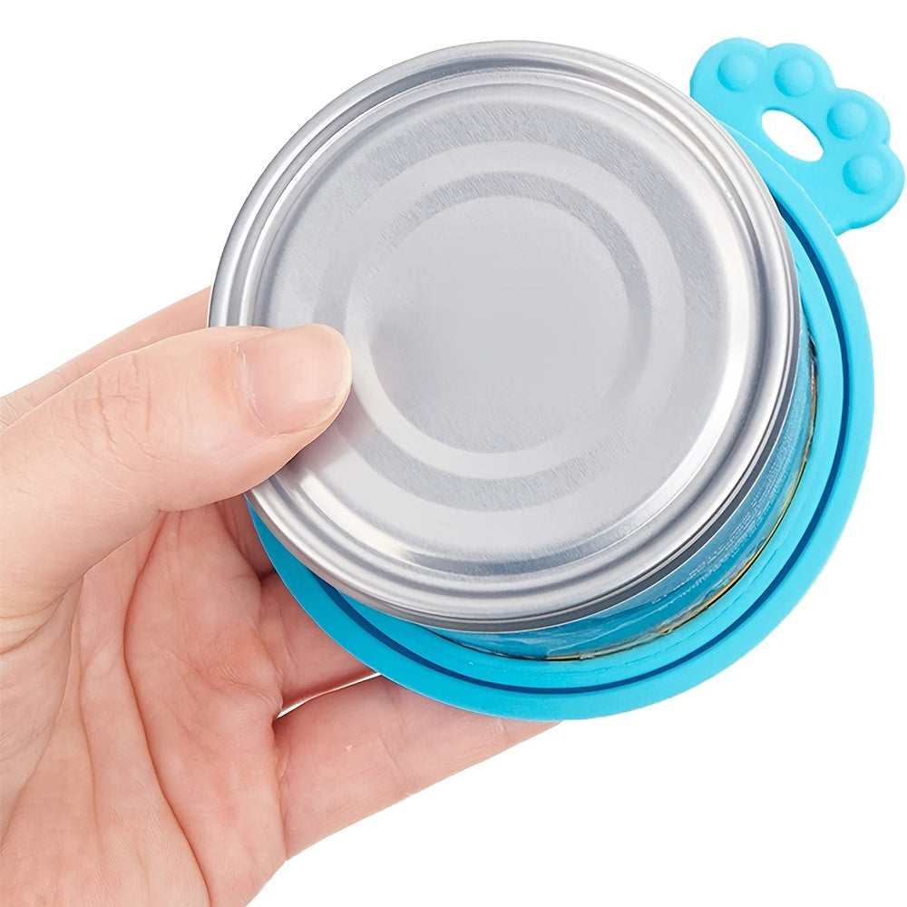 4pcs Silicone Pet Food Can Covers BPA-Free Dog Cat Food Household