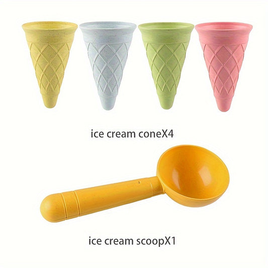 KIDNOAM Children's Ice cream cone toys play house set