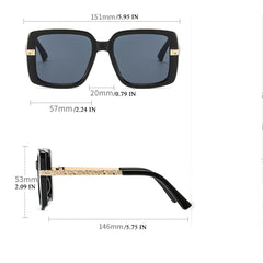 90s Rectangular Narrow Vintage Sunglasses For Women Thick Hip Hop Glasses