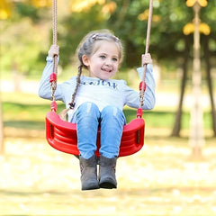Outdoor Kids Swing Seat With Adjustable Rope