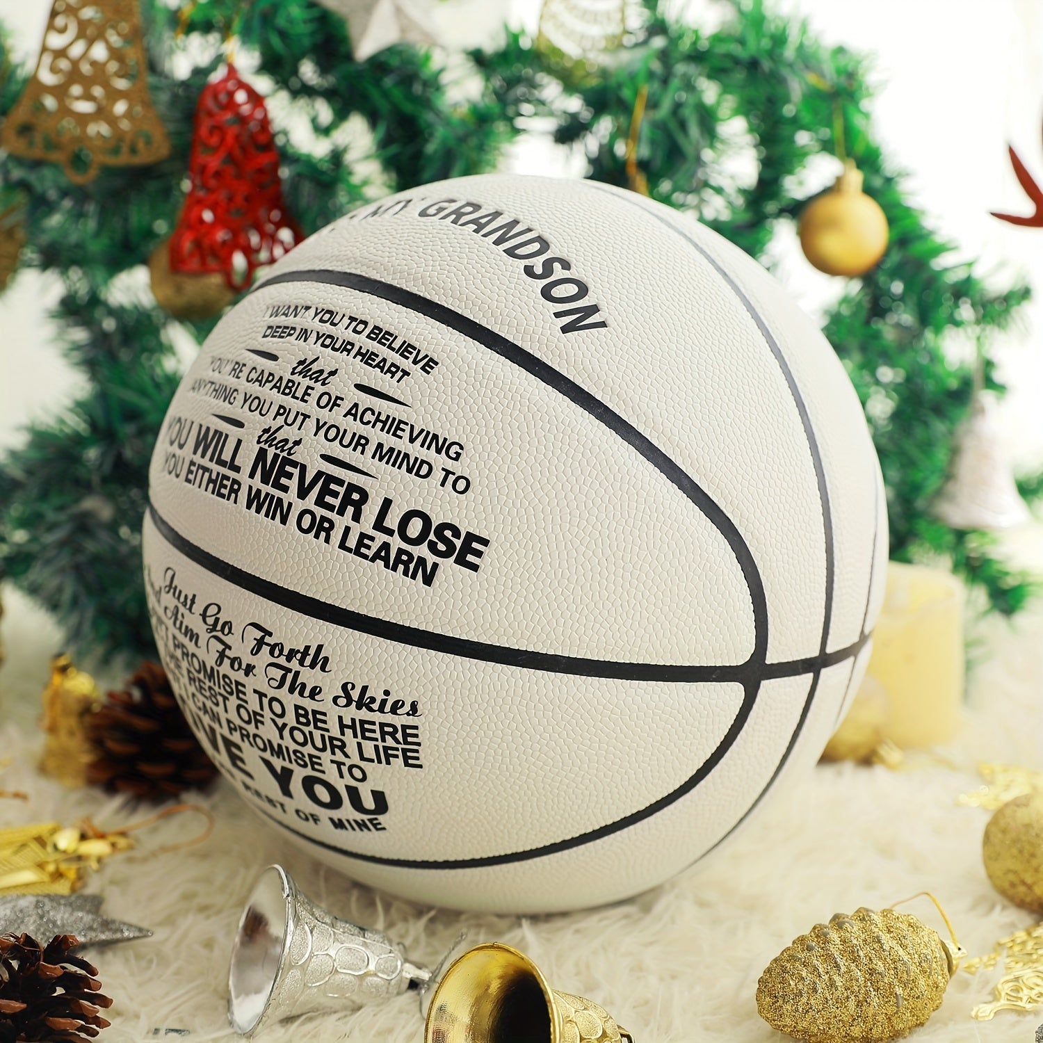 Engraved Size 7 Basketball Gift For Grandson