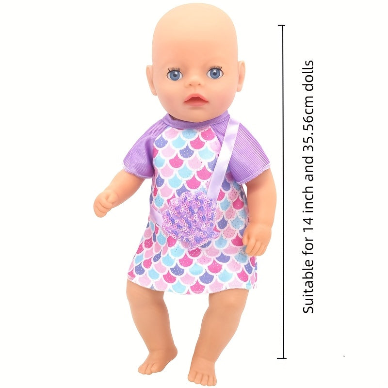 Princess Dress Floral & Polka Dot Pattern Purple & Pink Mix Polyester Fabric