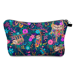 Cute Sloth Pattern Makeup Bag - Double Sided Travel Organizer