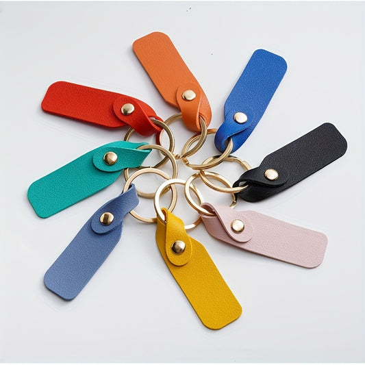 Men's Leather Twist Key Chain Keyring Bag Ornament