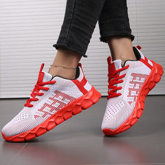 Breathable Flying Woven Running Shoes Wear Resistance Non Slip Sneakers