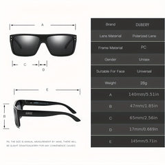 Men's Square Frame Sports Sunglasses Polarized Outdoor Cycling Fishing