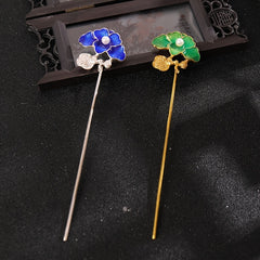 Chinese Lotus Hairpin Headdress Antique Hair Accessories Tassel Girl Hairpins