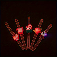 Christmas Luminous Watch Set with LED Glitter Wristband Soft Rubber Silicone Bra