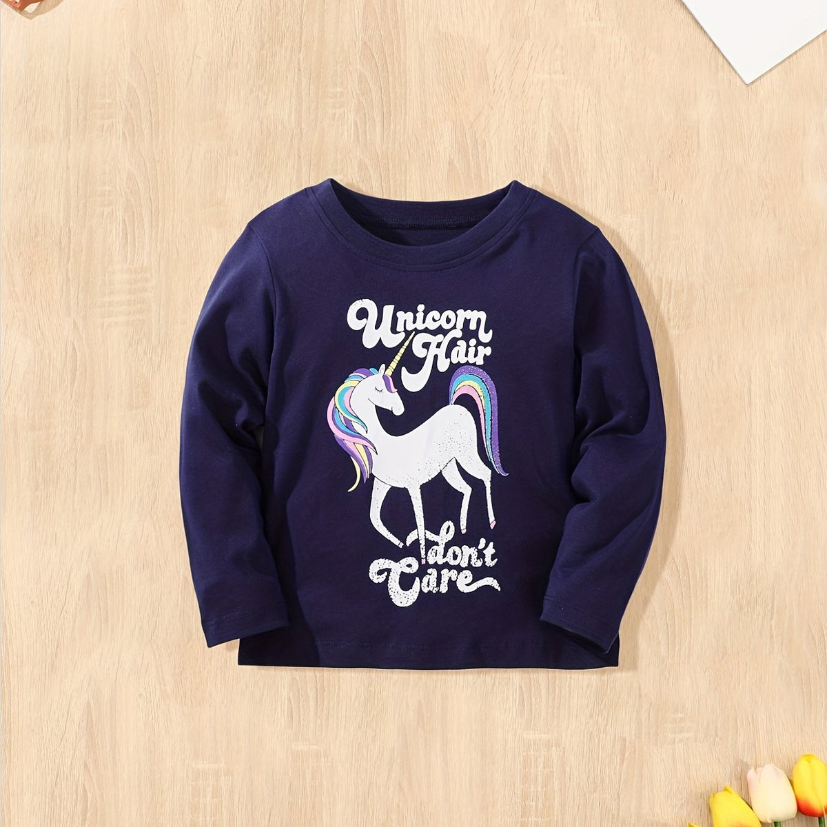 Girls Cartoon Pattern Embroidery Top Kids Sweatshirt