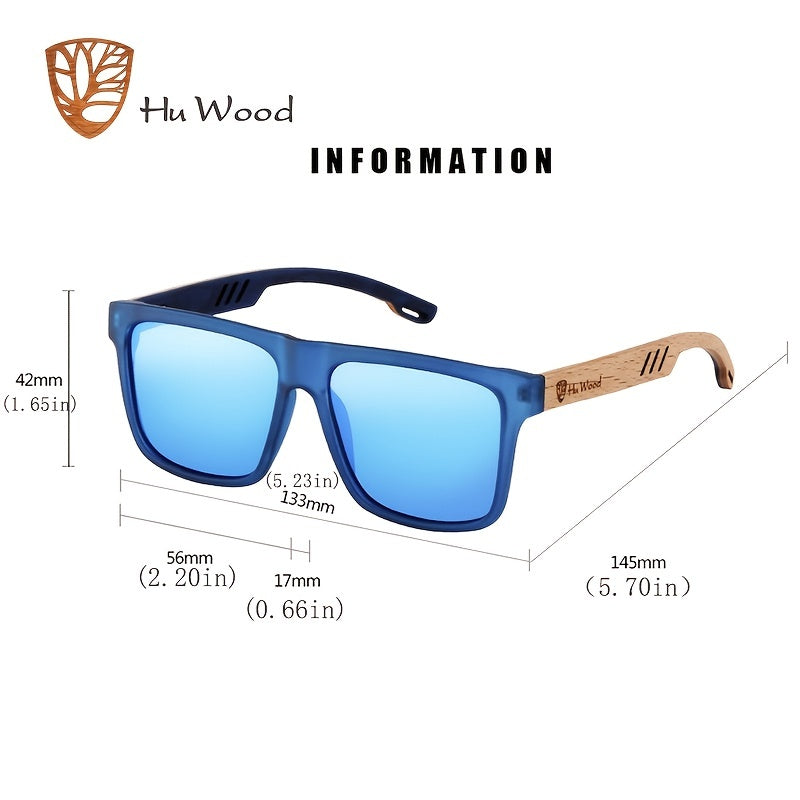 Men's Wooden Polarized Sunglasses UV Protection for Cycling Fishing