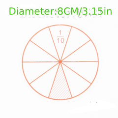12pcs Fraction Circle Math Chips Educational Toy for Primary School