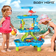 4 Tier Sand and Water Table Kids Beach Play Activity Toy Educational Outdoor